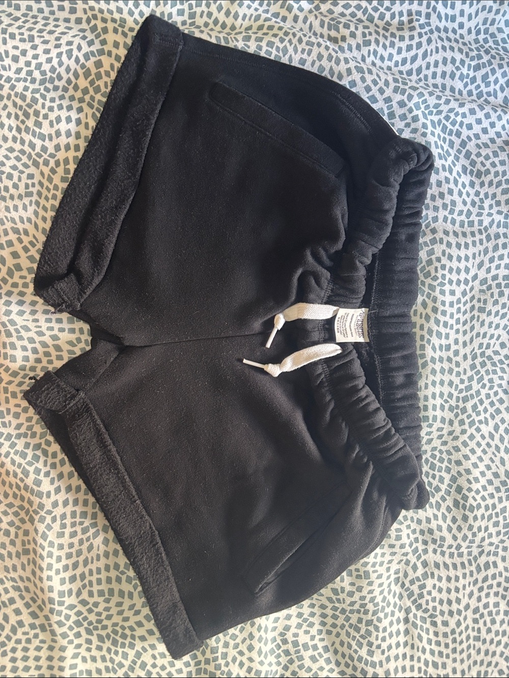 Pink Black womans Fleece Shorts
